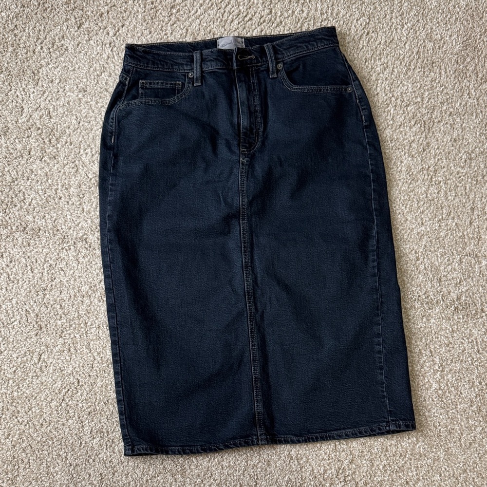 Universal Thread Charcoal Blue High-Rise Denim Skirt